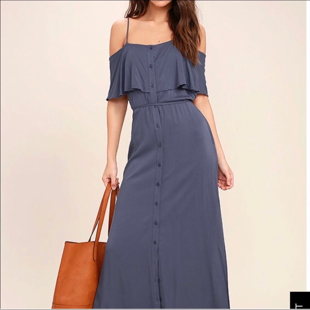 Lulus off shoulder maxi dress